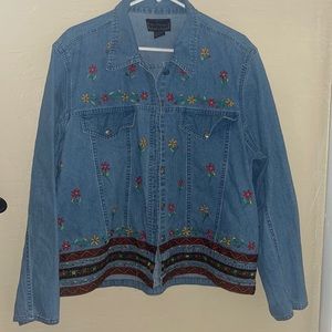 Floral Denim Jacket
